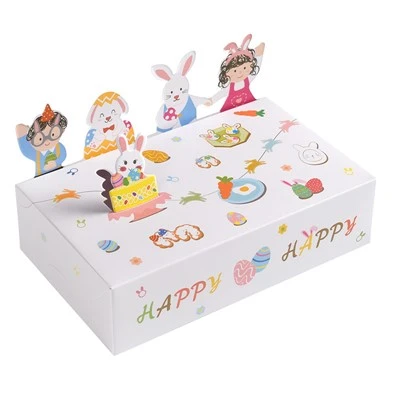 Caja de regalo de fiesta de cumpleaños Animal de conejo tridimensional